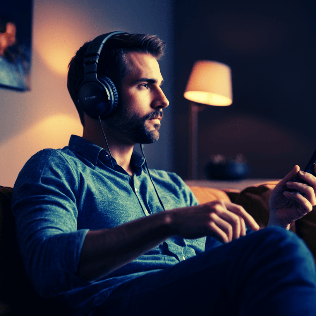 Le podcast c'est comme la radio Une radio vintage de couleur orange sur fond blanc