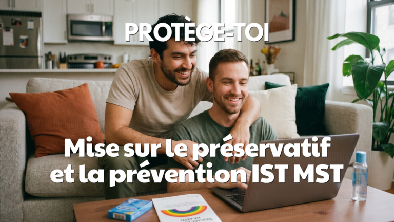 Infographie sur les trois protections pour des rapports sexuels sûrs : préservatif, carré de latex et vaccination.